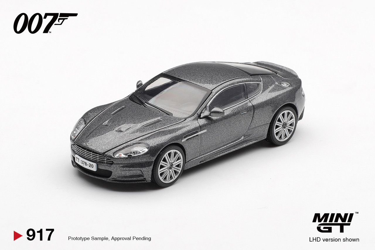 1/64 Mini GT Aston Martin DBS (Silver Grey) "Casino Royale" James Bond 007 Diecast Car Model