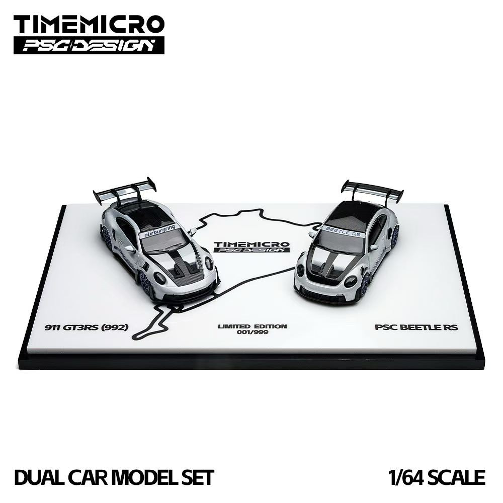 1/64 TimeMicro & PSC 2-Car Set Design Porsche 911 (992) GT3 RS