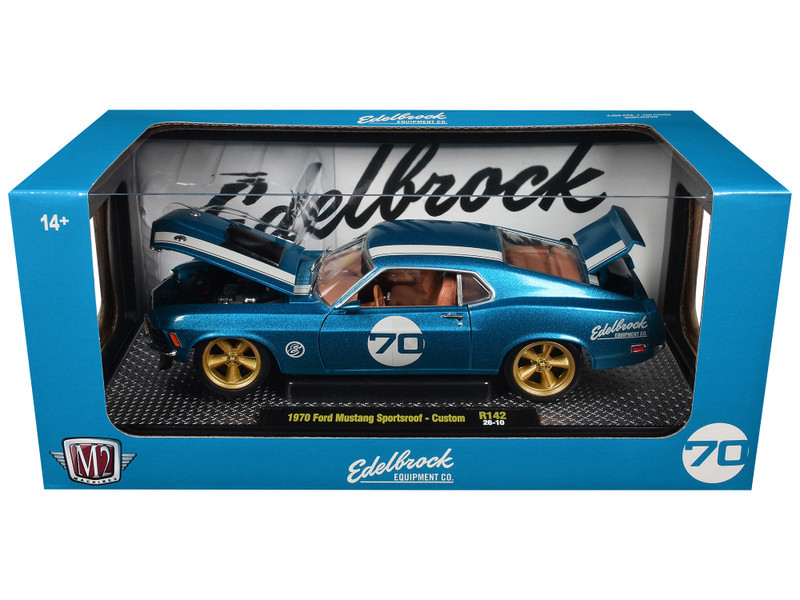 1/24 M2 Machines 1970 Ford Mustang (Blue) Diecast Car Model