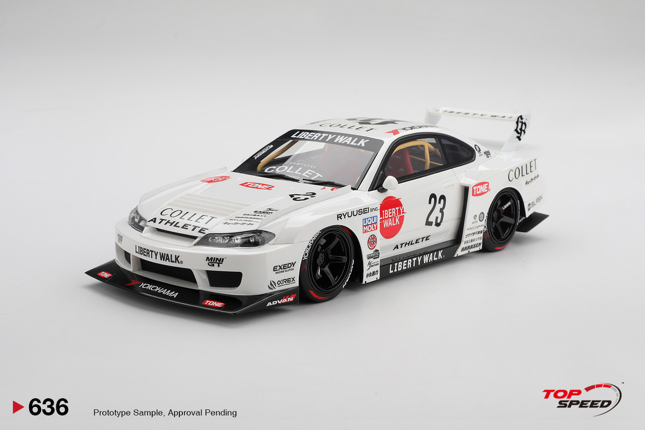 1/18 Top Speed Nissan SILVIA (S15) LB-Super Silhouette ATHLETE Car Model