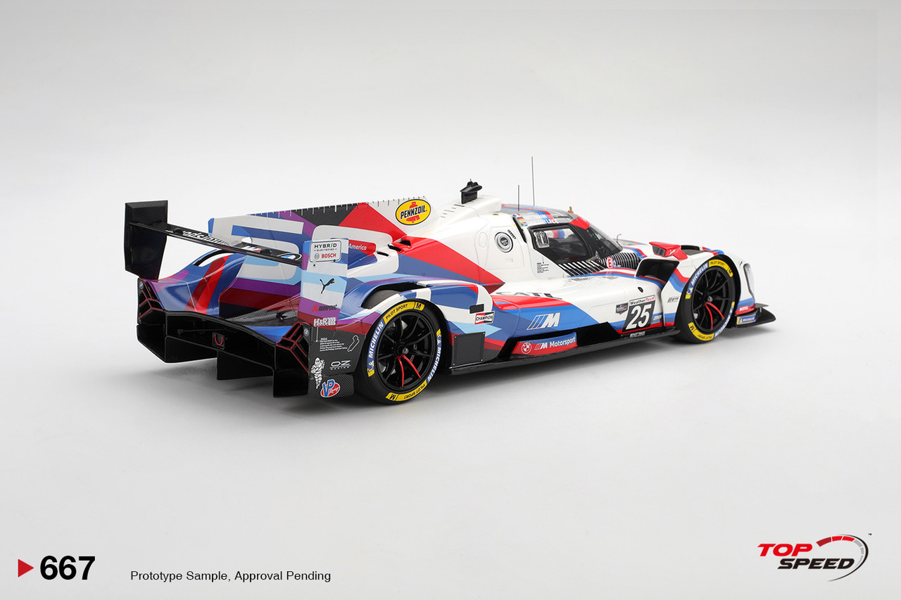 1/18 Top Speed BMW M Hybrid V8 #25 BMW M Team RLL 2025 IMSA Sebring 12 Hrs Car Model