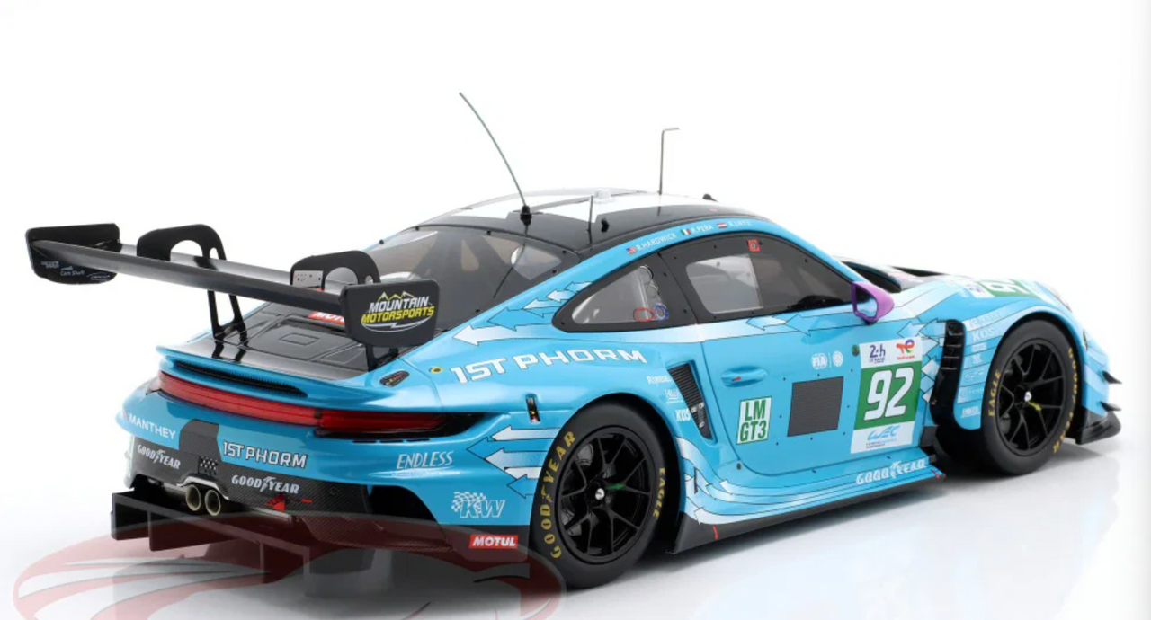 1/18 Ixo 2025 Porsche 911 GT3 R #92 Winner LMGT3 24h LeMans Manthey 1st Phorm Ryan Hardwick, Richard Lietz, Riccardo Pera Diecast Car Model