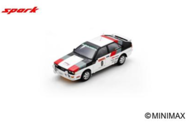 1/43 Spark 1980 Audi Quattro #0 Audi Sport Rali Urbibel Algarve 1980 "Hannu Mikkola -  Arne Hertz " Car Model