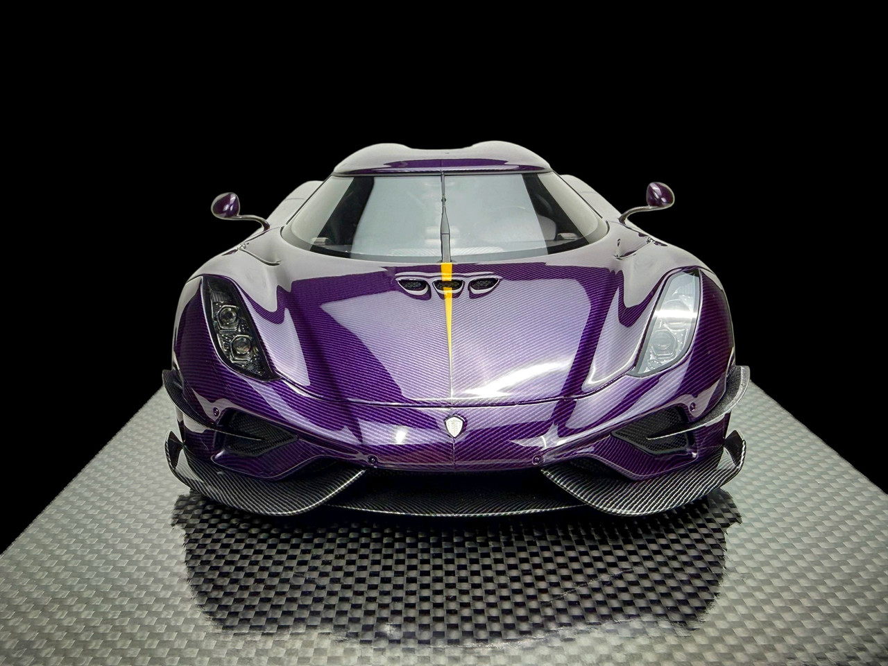 1/18 Frontiart Koenigsegg Regera KAQ Purple Carbon Car Model Limited 35 Pieces