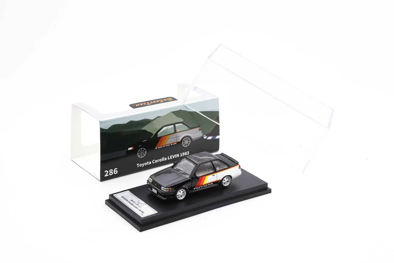 1/64 DCT Toyota AE86 (Black with Color Stripe) Diecast Car Model