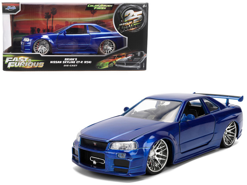 あまじん Brian's Nissan Skyline GT-R (R34) RHD (Right Hand Drive) Blue