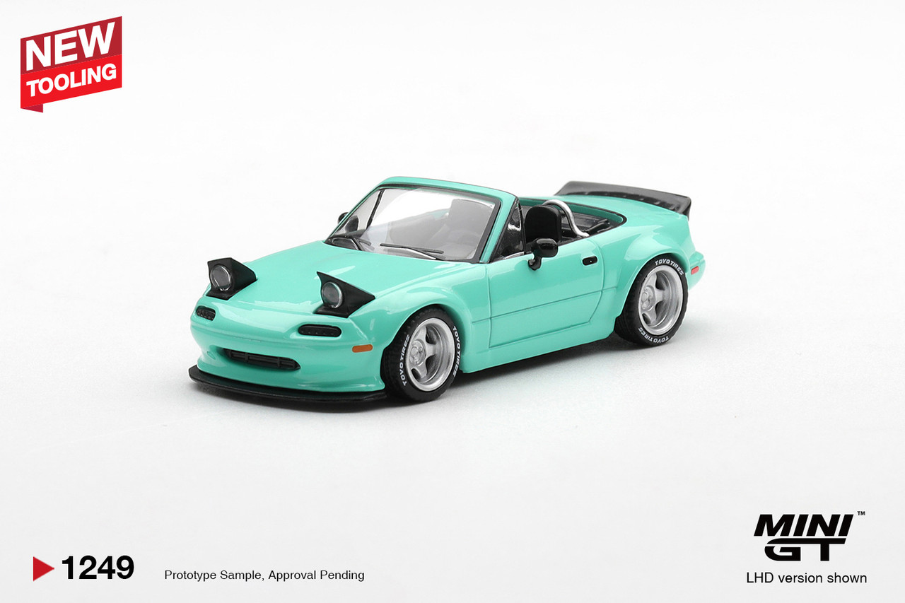 1/64 Mini GT Mazda MX-5 (NA) Pandem (Mint Green) Diecast Car Model