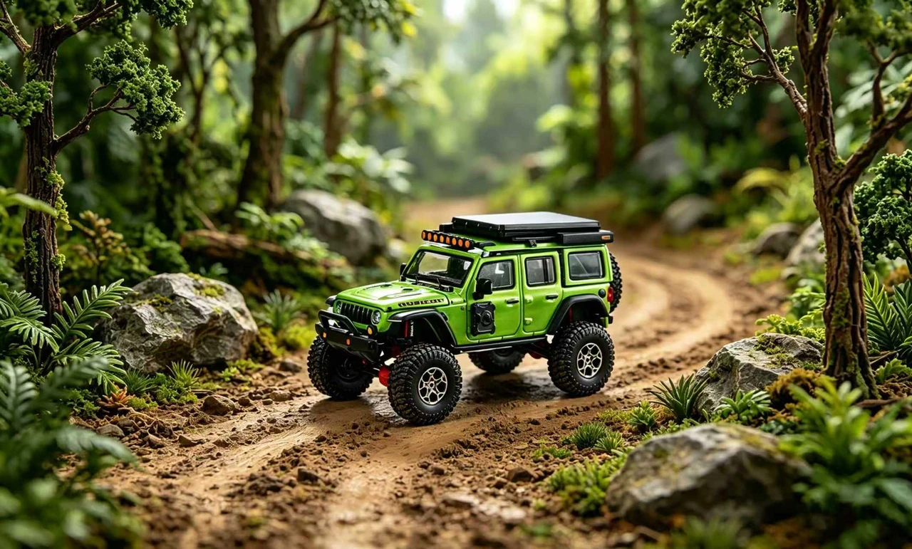 1/64 GCD Jeep Wrangler (Green) Diecast Car Model