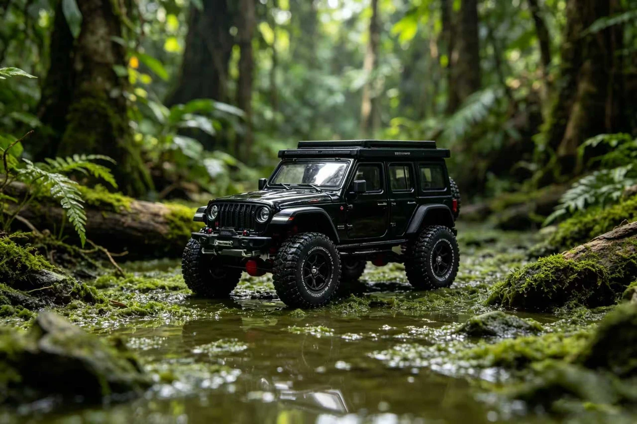 1/64 GCD Jeep Wrangler (Black) Diecast Car Model