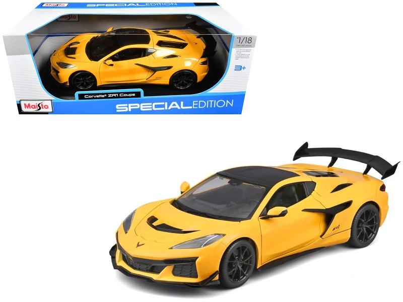 1/18 Maisto Chevrolet Corvette C8 ZR1 Coupe (Yellow) Diecast Car Model