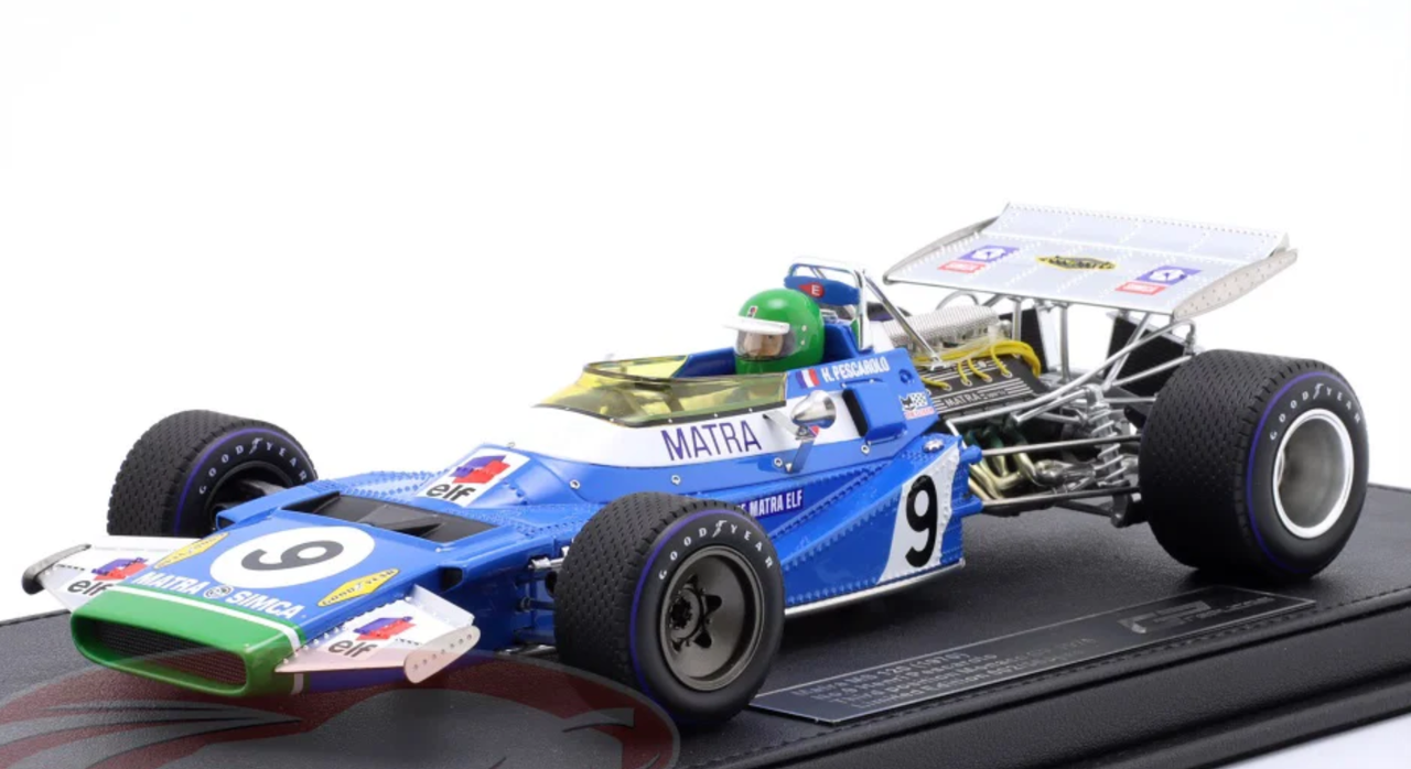 1/18 TopMarques 1970 Formula 1 Henri Pescarolo Matra MS120 #9 3rd Monaco GP Car Model