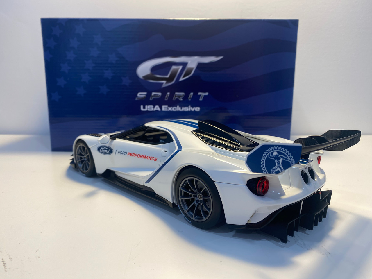 DAMAGED AS-IS 1/18 GT Spirit 2021 Ford GT Mk II Track Resin Car Model