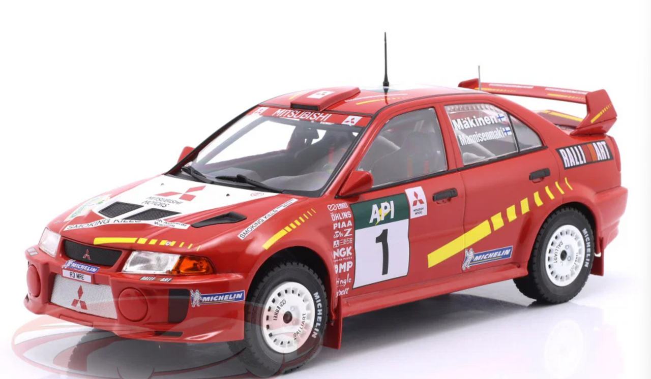 1/18 Altaya 1998 Mitsubishi Lancer Evo V #1 Winner Rallye Australia Tommi Mäkinen, Risto Mannisenmäki Diecast Car Model