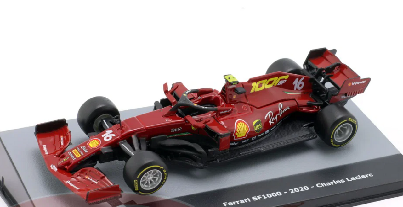 1/43 Altaya 2000 Formula 1 Charles Leclerc Ferrari SF1000 #16 1000th GP Ferrari Tuscany GP Car Model
