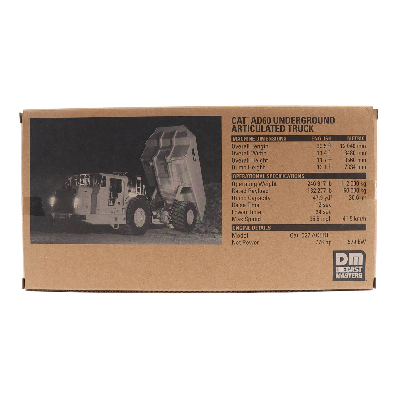 1/50 Diecast Masters CAT AD60 Articulated Underground Truck Diecast Model
