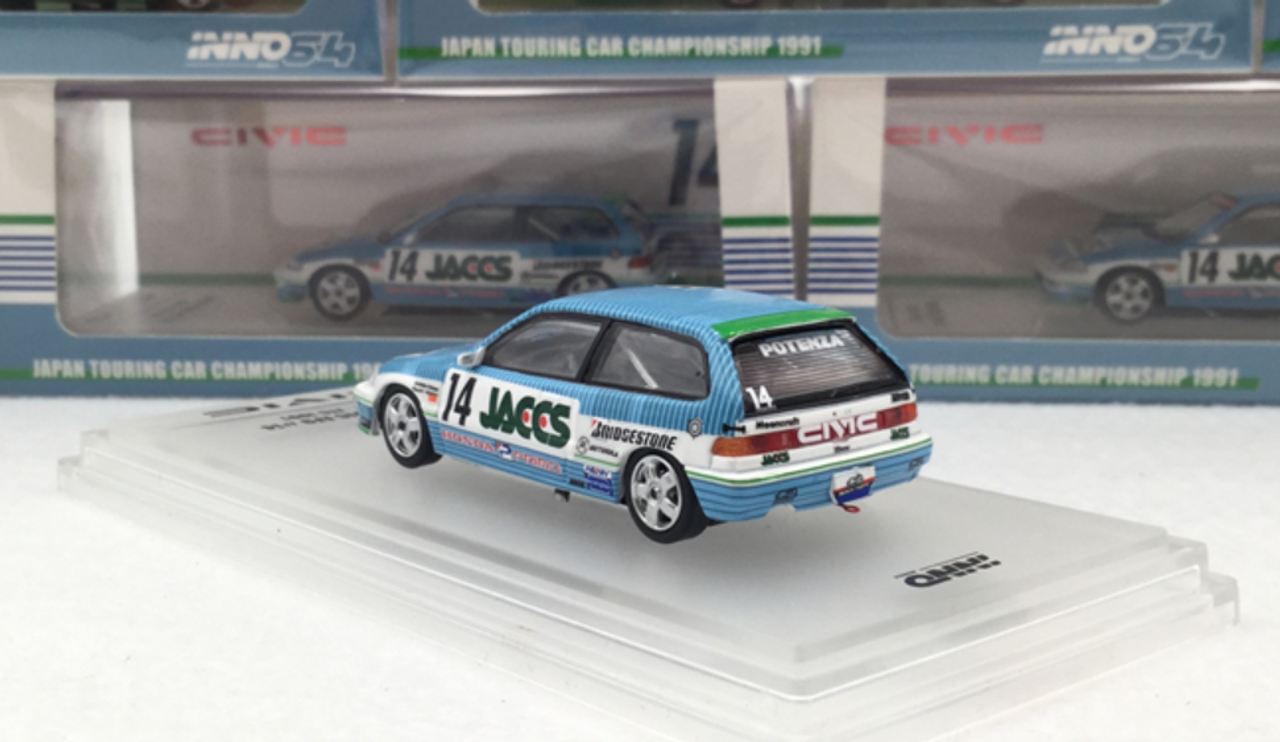 1/64 INNO64 Honda Civic GR.A #14 JACCS JTC 1991 Car Model