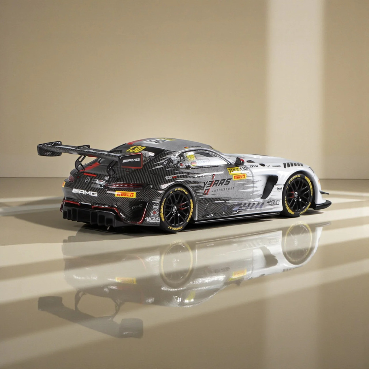 1/64 NZG 2024 Mercedes-AMG GT3 GMR Macau GT Cup #130 Car Model