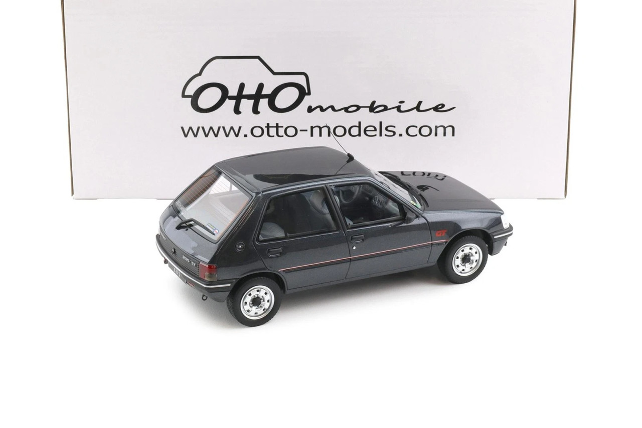 1/18 OTTO 1993 Peugeot 205 GT (Graphite Grey) Car Model