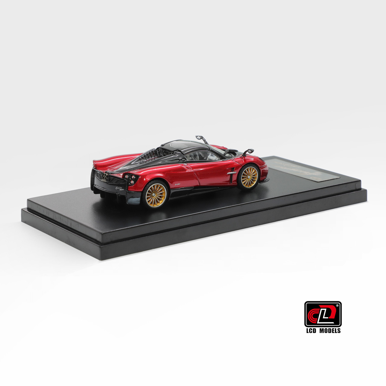 1/64 LCD Pagani Huayra Roadster (Red with Black Carbon) Diecast