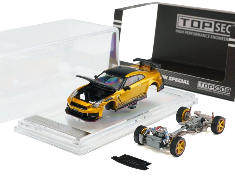 1/64 BMC Top Secret Nissan Skyline 35 GT-R (Gold with Carbon