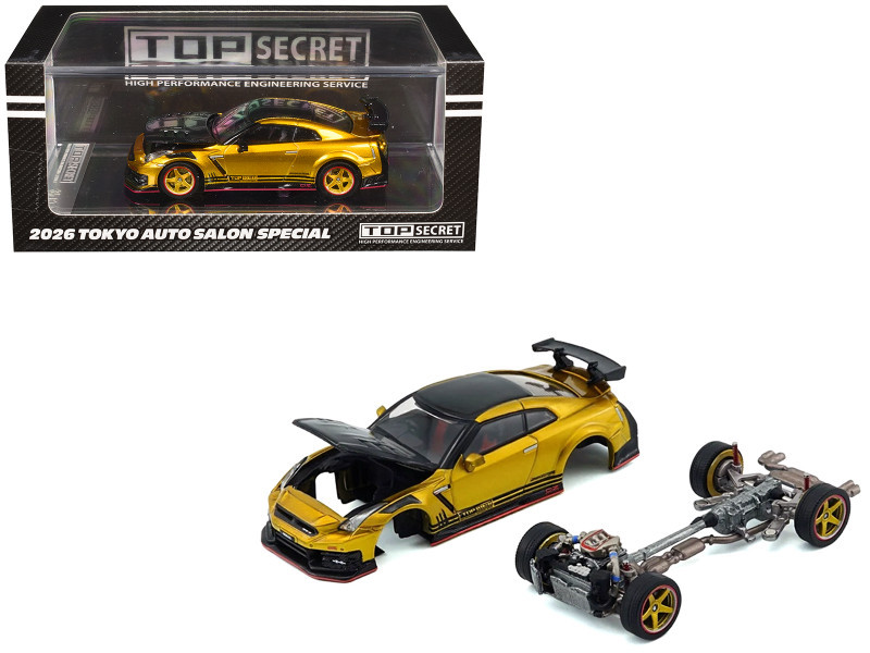 1/64 BMC Top Secret Nissan Skyline 35 GT-R (Gold with Carbon