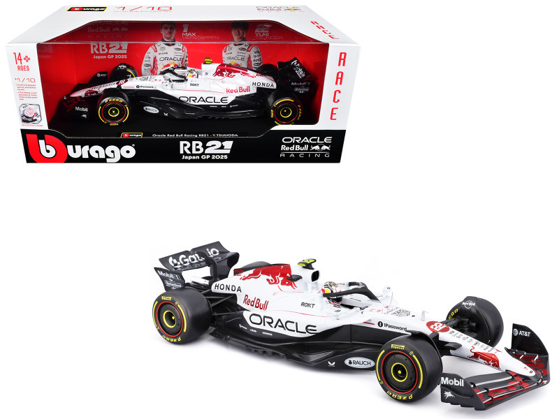 1/18 BBurago 2025 Formula 1 Yuki Tsunoda Red Bull RB21 #22 Japan GP Diecast Car Model