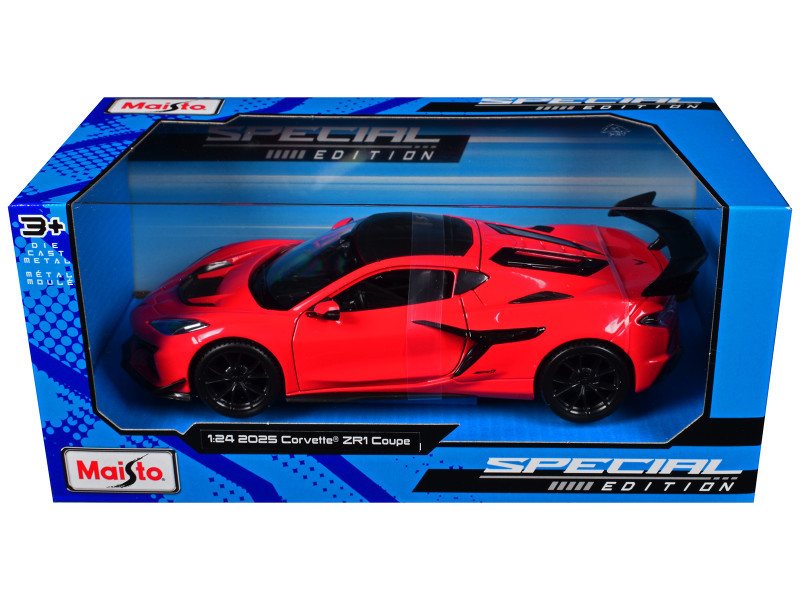 1/24 BBurago 2025 Corvette ZR1 (C8) Coupe (Red) Diecast Car Model