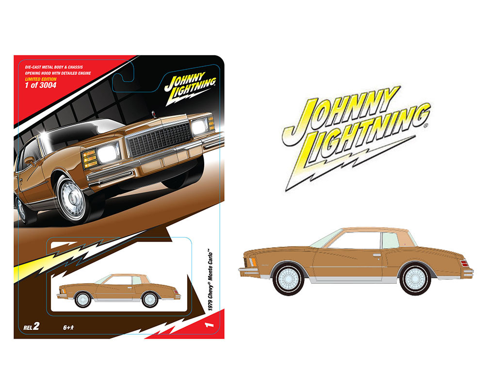 1/64 Johnny Lightning 1970 Chevrolet Monte Carlo (Medium Beige) Diecast Car Model