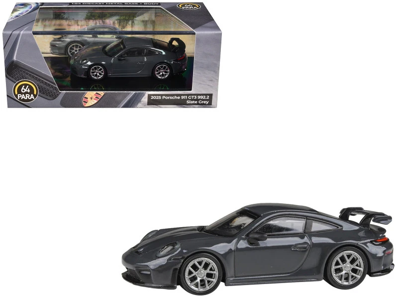 1/64 Paragon 2025 Porsche 911 (992.2) GT3 (Grey) Diecast Car Model