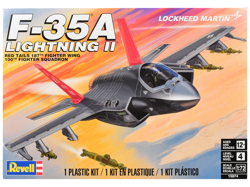 Level 4 Model Kit Lockheed Martin F-35A Lightning II Aircraft 1/72