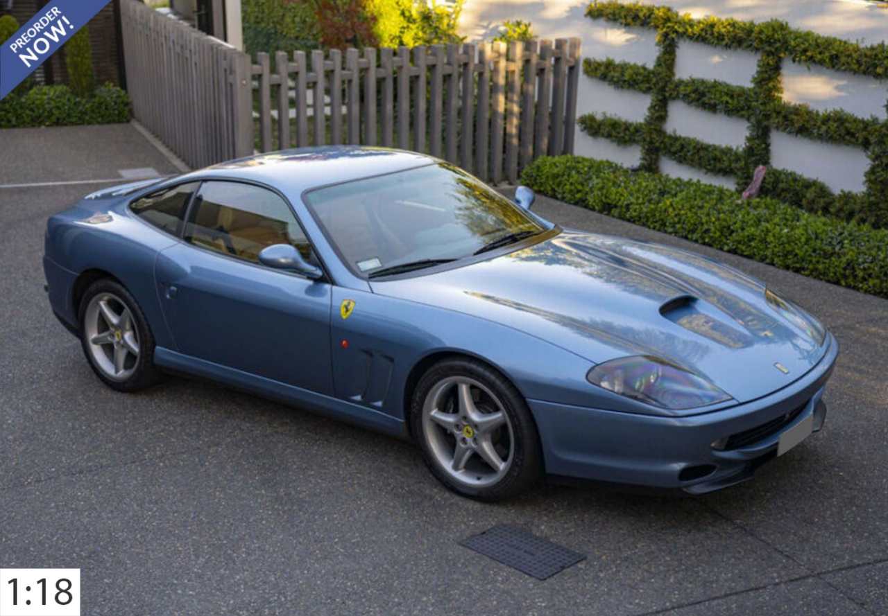 1/18 BBR 1996 Ferrari 550 Maranello (California Blue with Beige Interior) Car Model Limited 27 Pieces