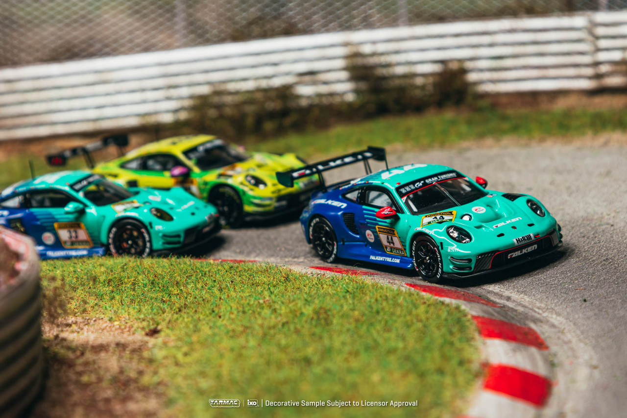 1/64 Tarmac Works 2024 Porsche 911 GT3 R Nürburgring 24h 2024 Joel Eriksson, Tim Heinemann, Nico Menzel, Martin Ragginger Diecast Car Model