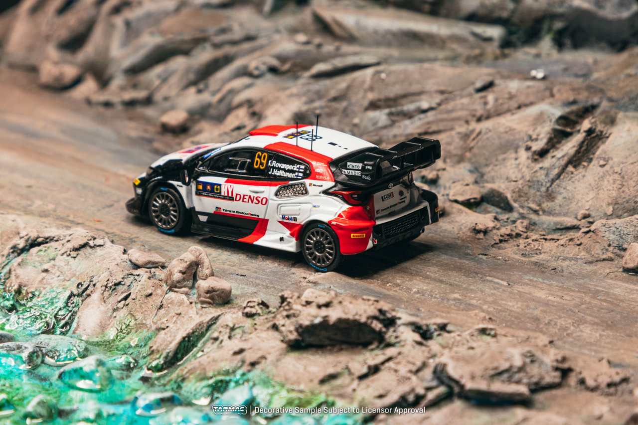 1/64 Tarmac Works 2023 Toyota GR Yaris Rally1 HYBRID Central European Rally 2023 WRC World Champion 2023 Kalle Rovanperä, Jonne Halttunen Diecast Car Model