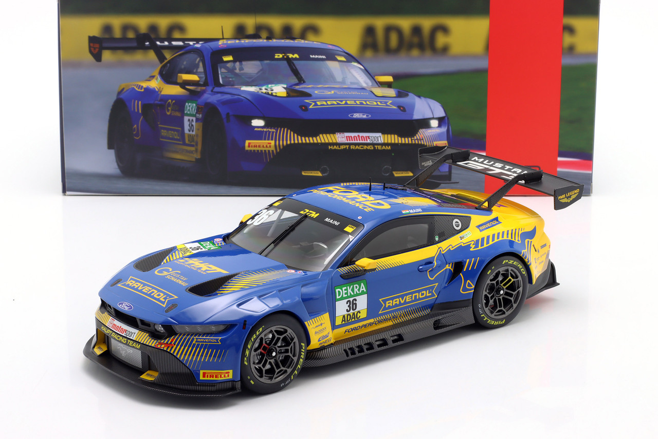 1/18 Ixo 2025 Ford Mustang GT3 #36 DTM Haupt Racing Team Ford Performance Arjun Maini Diecast Car Model