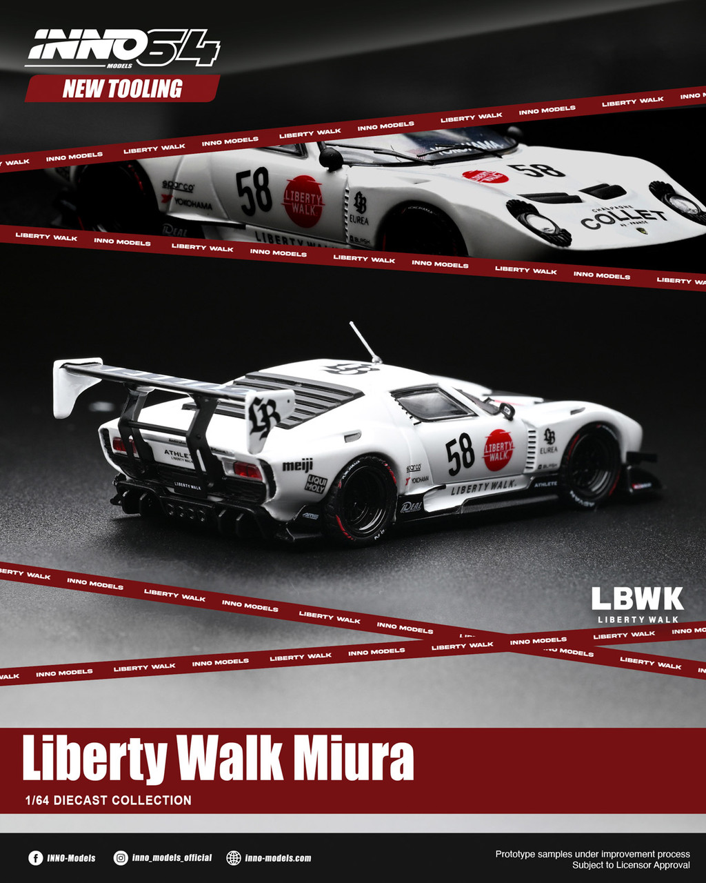 1/64 Inno Lamborghini Miura LB-Silhouette WORKS Miura GT #58