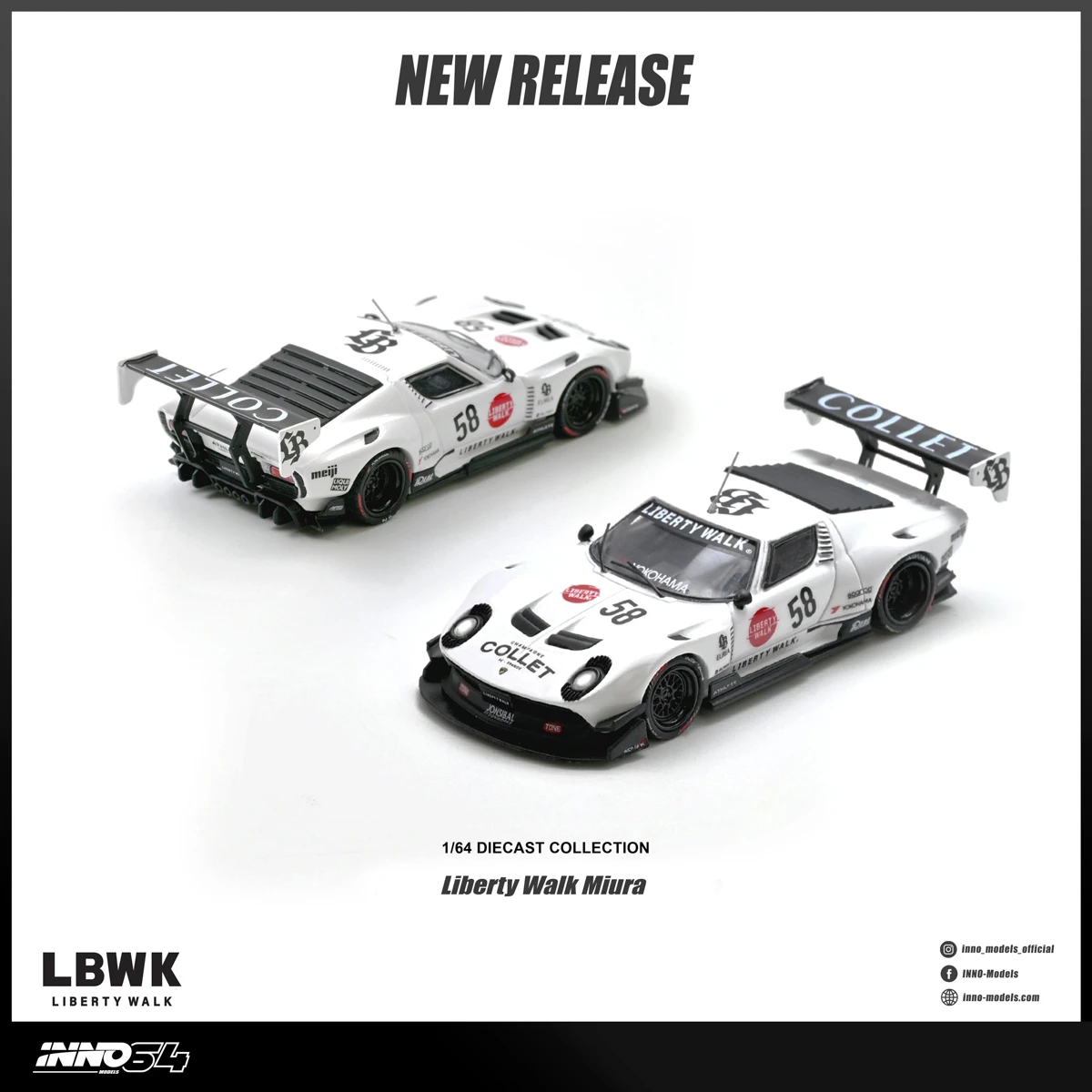1/64 Inno Lamborghini Miura LB-Silhouette WORKS Miura GT #58