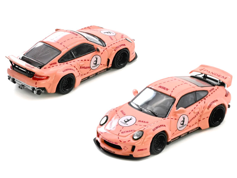 1/64 Inno Porsche 911 (997) Pandem Pink Pig Diecast Car Model