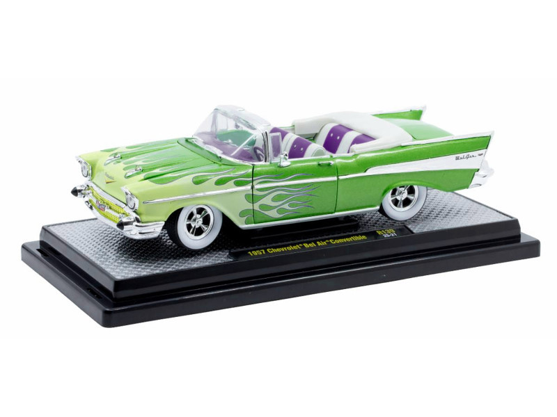 1957 Chevrolet Bel Air Convertible Green Metallic with Flame