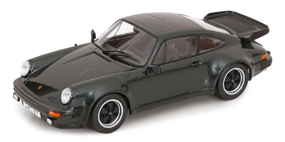 1/18 KK-Scale 1977 Porsche 911 (930) Turbo 3.3 Coupe (Dark Green Metallic) Diecast Car Model