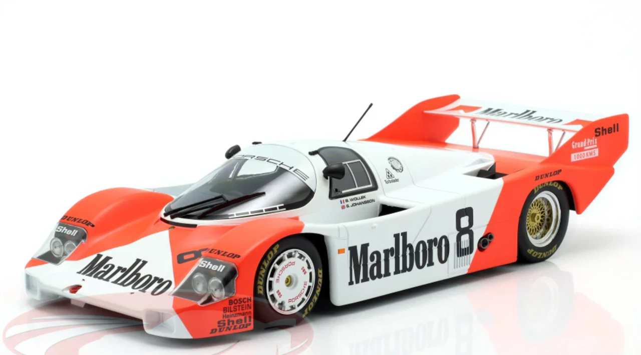1/18 Werk83 1983 Porsche 956 KH #8 2nd 1000km Silverstone Sorga SA Bob Wollek, Stefan Johansson Diecast Car Model