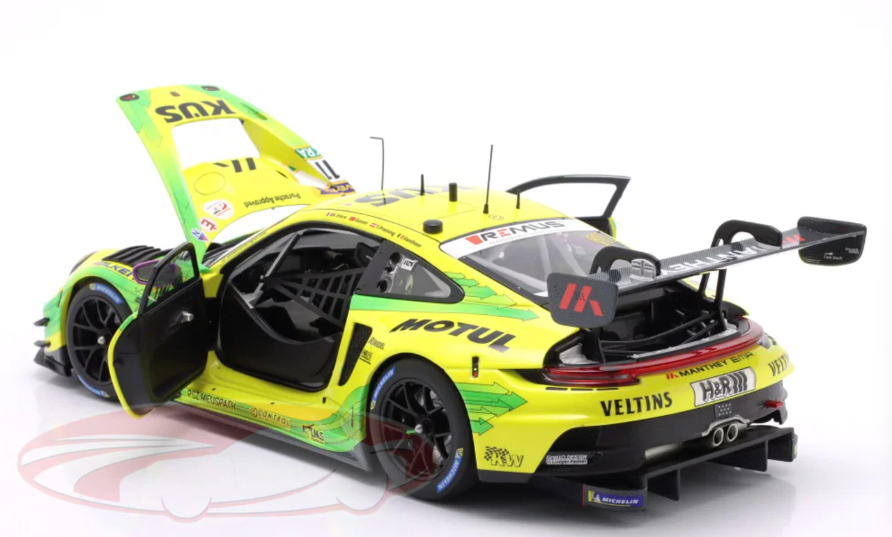 1/18 Minichamps 2024 Porsche 911 GT3 R #911 2nd 24h Nürburgring Manthey-Racing Laurens Vanthoor, Thomas Preining, Kevin Estre, Ayhancan Güven Diecast Car Model