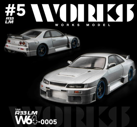 1/64 Works Models Nissan Skyline GT-R R33 LM (Silver) Diecast Car