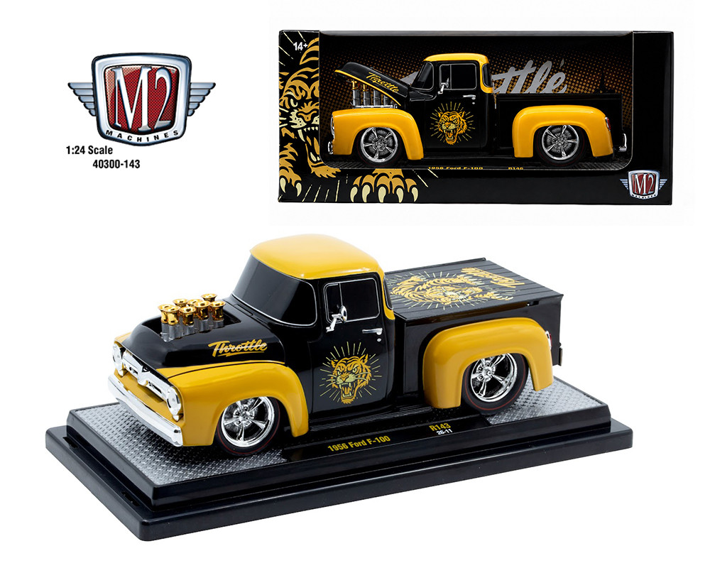 1/24 M2 Machines 1956 Ford F-100 “Throttle” (Black & Yellow