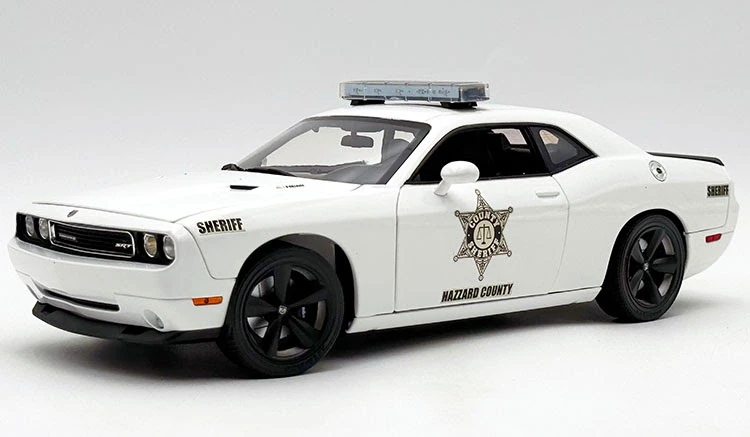 1/18 ACME 2010 Dodge Challenger SRT 8 Hazzard County Sheriff Diecast Car Model