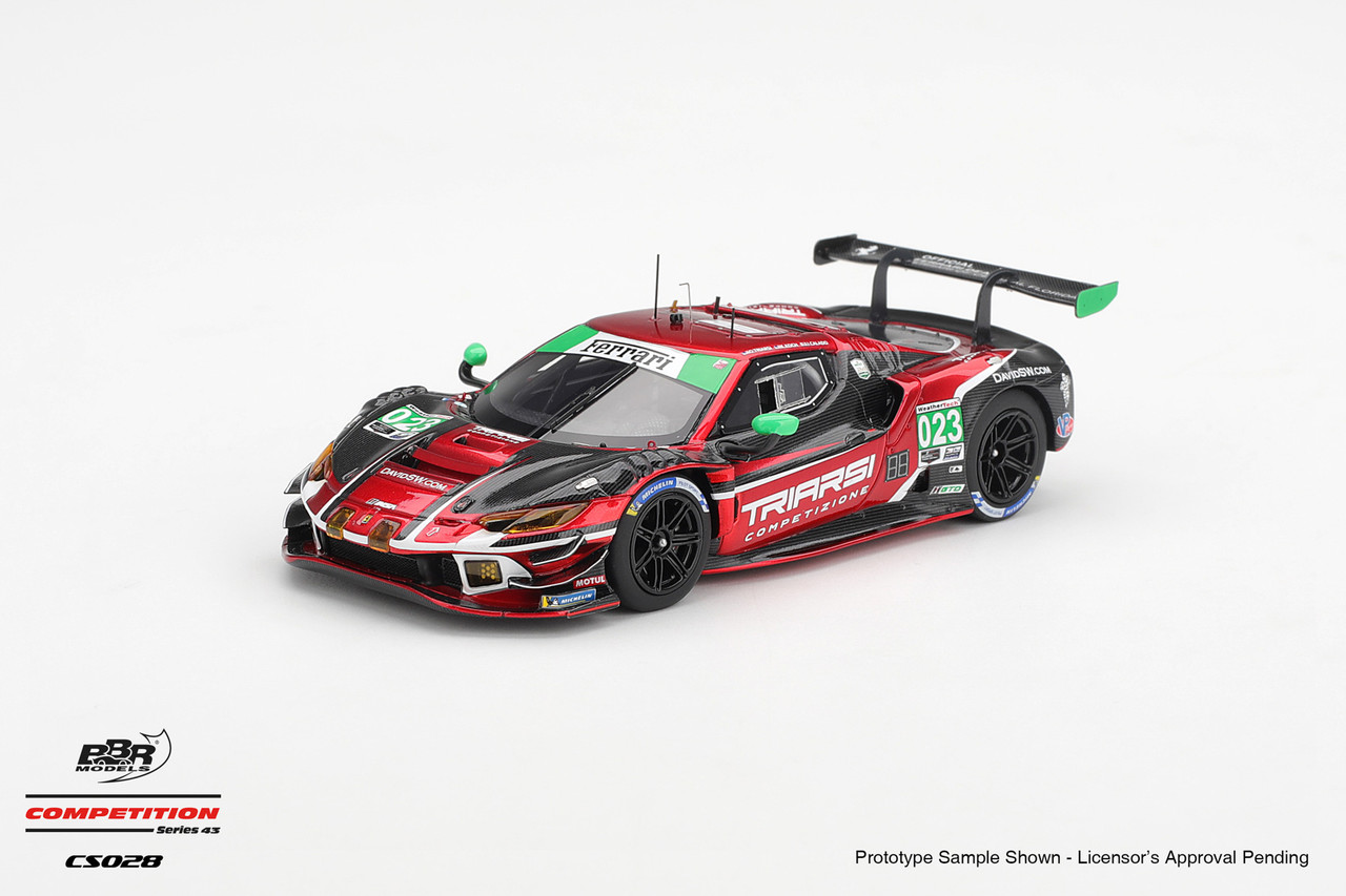 1/43 BBR 2025 Ferrari 296 GT3 #023 Triarsi Competizione 2025 IMSA Petit Le Mans Car Model