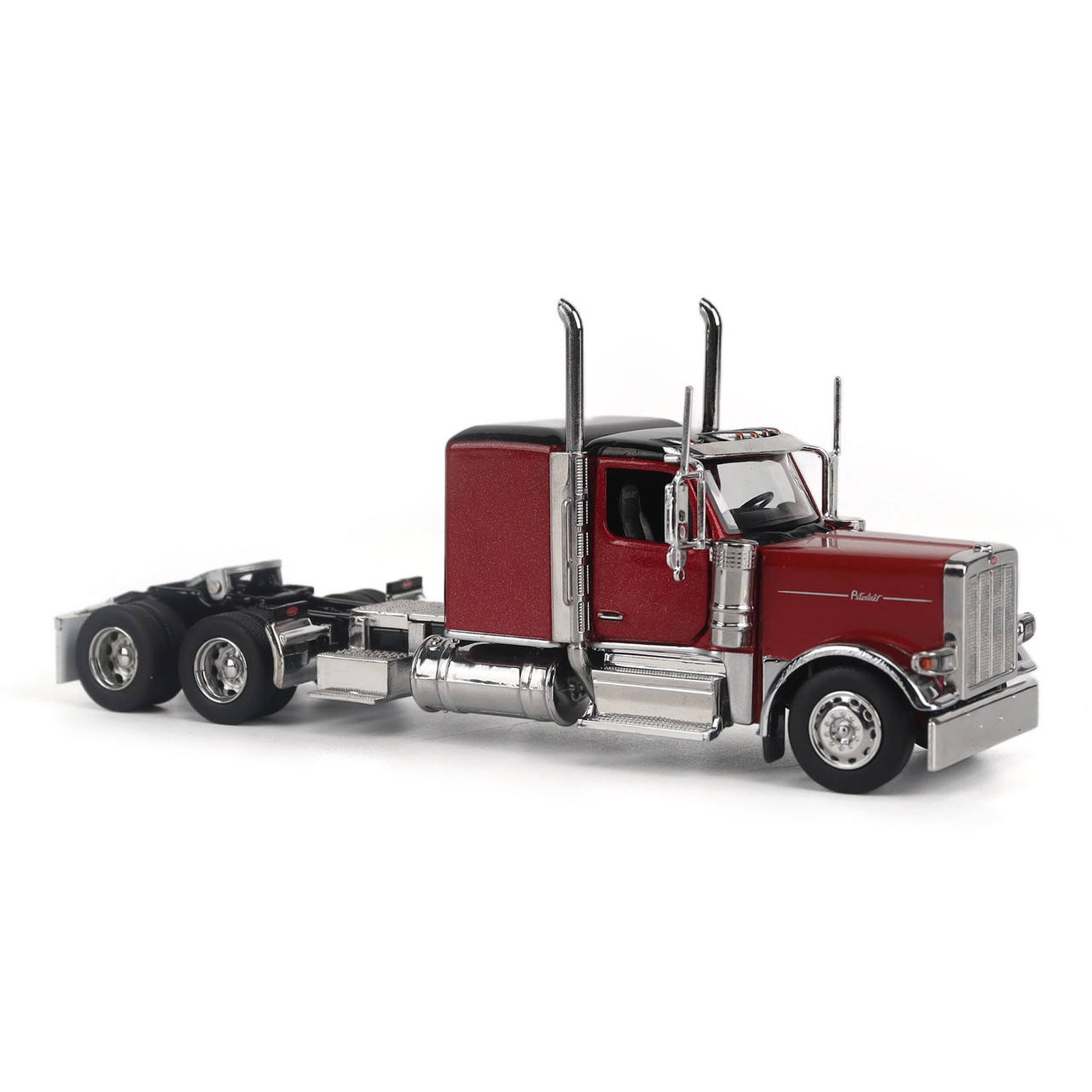 1/64 Diecast Masters Peterbilt Model 589 131-inches-BBC 58-inches-Sleeper Tandem-Axle Legendary Package Truck Tractor (Legendary-Red) Diecast Model