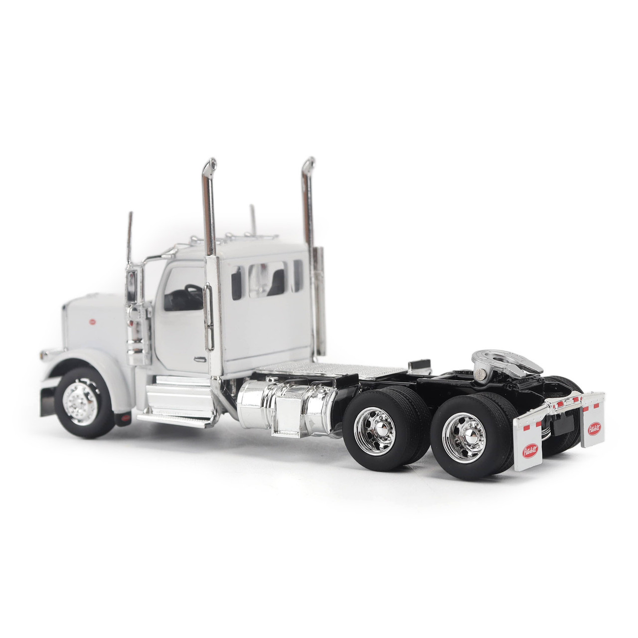 1/64 Diecast Masters Peterbilt Model 589 131-inches-BBC Day-Cab Tandem-Axle Truck Tractor (White) Diecast Model