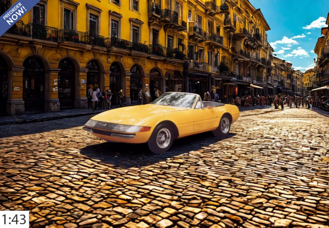 1/43 BBR Ferrari 365 GTB/4 Daytona Spider (Yellow Modena) Car Model