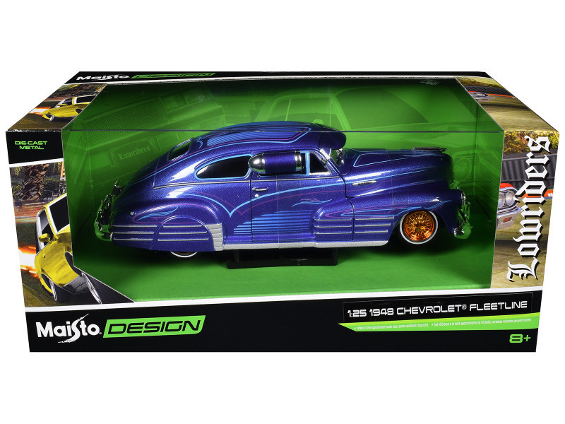 1/25 Maisto 1948 Chevrolet Fleetline Lowrider (Blue) Diecast Car Model