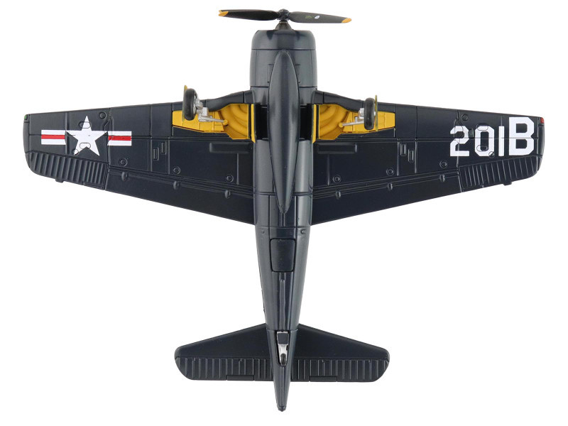 Grumman F8F-2P Bearcats Fighter Aircraft "121714 Duxford (Restored Plane)" (2014) United States Navy "SkyMax Flying Heroes" 1/72 Diecast Model by Hobby Master